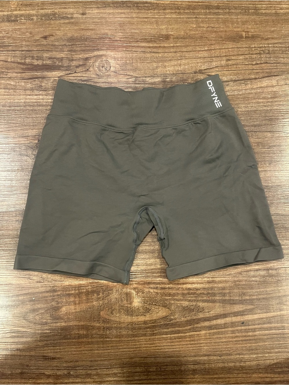 DFYNE Women's Olive Bike Shorts